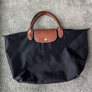 Longchamp Le Pliage Medium Black Handbag Tote